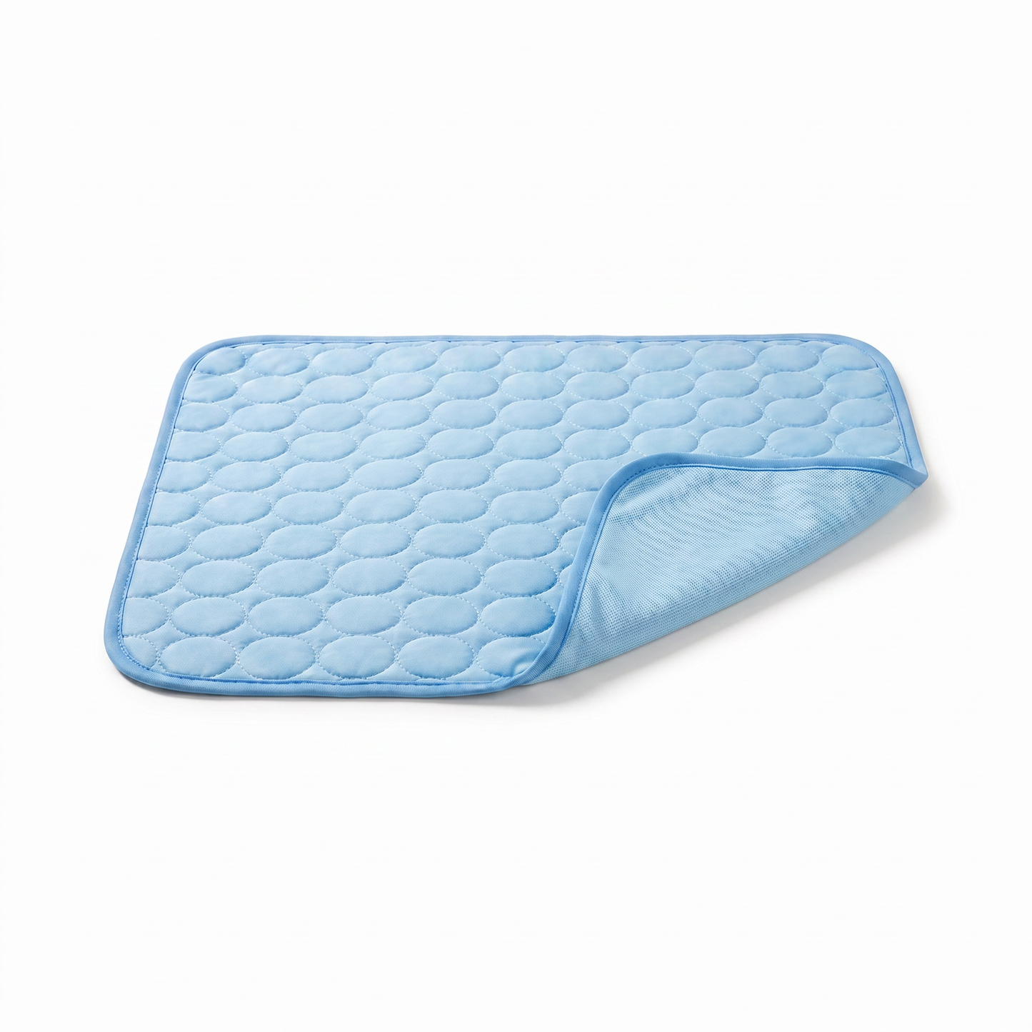 Joobello light-blue quilted ice silk cooling mat on a clean white background