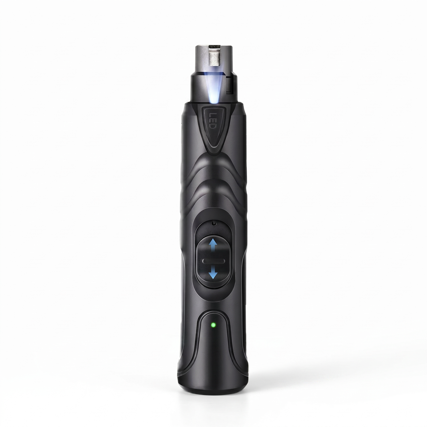 Joobello black LED quiet dog nail grinder on a clean white background