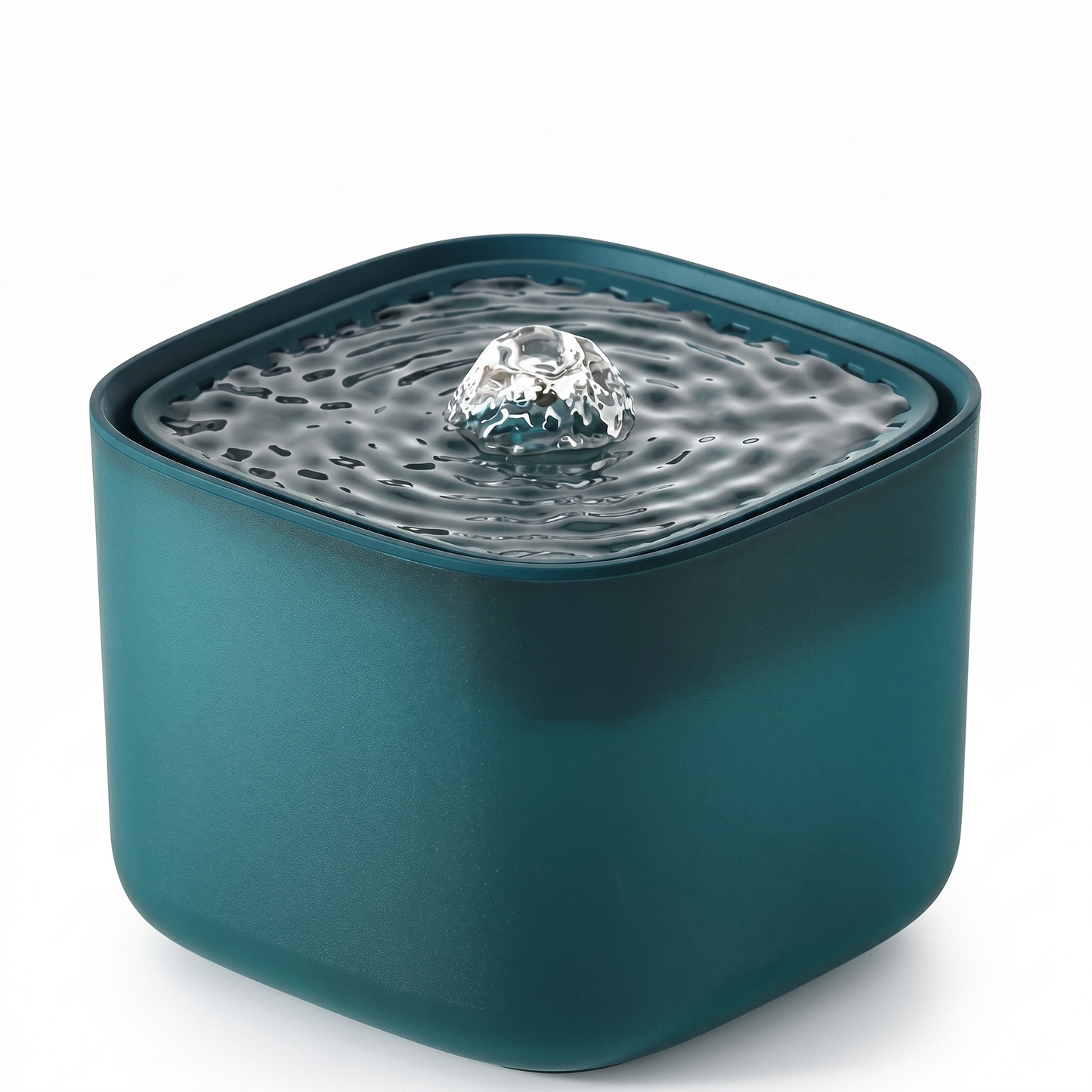 Joobello peacock-green smart filtered pet water fountain on a clean white background