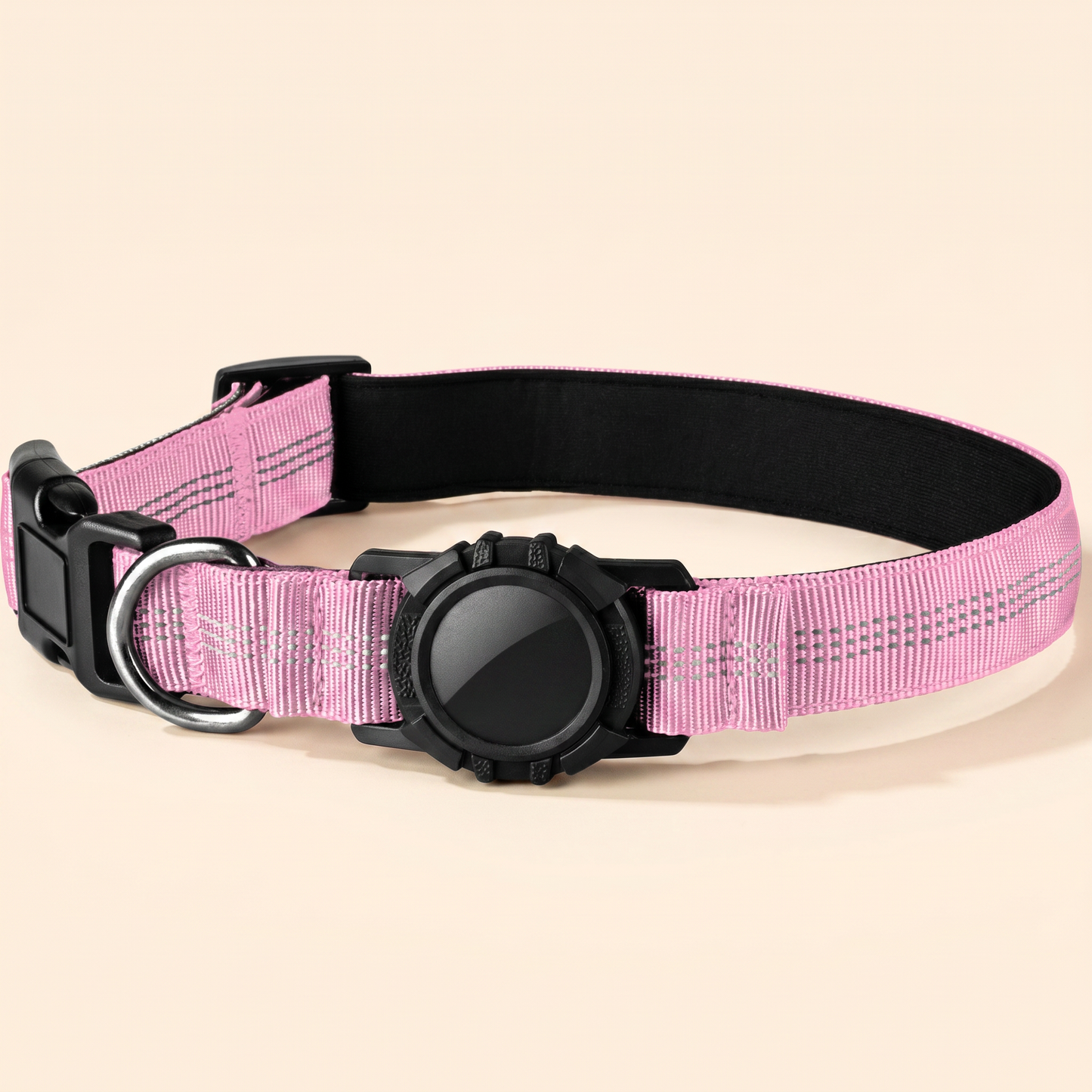 AirTag-Compatible Dog Collar — Pink