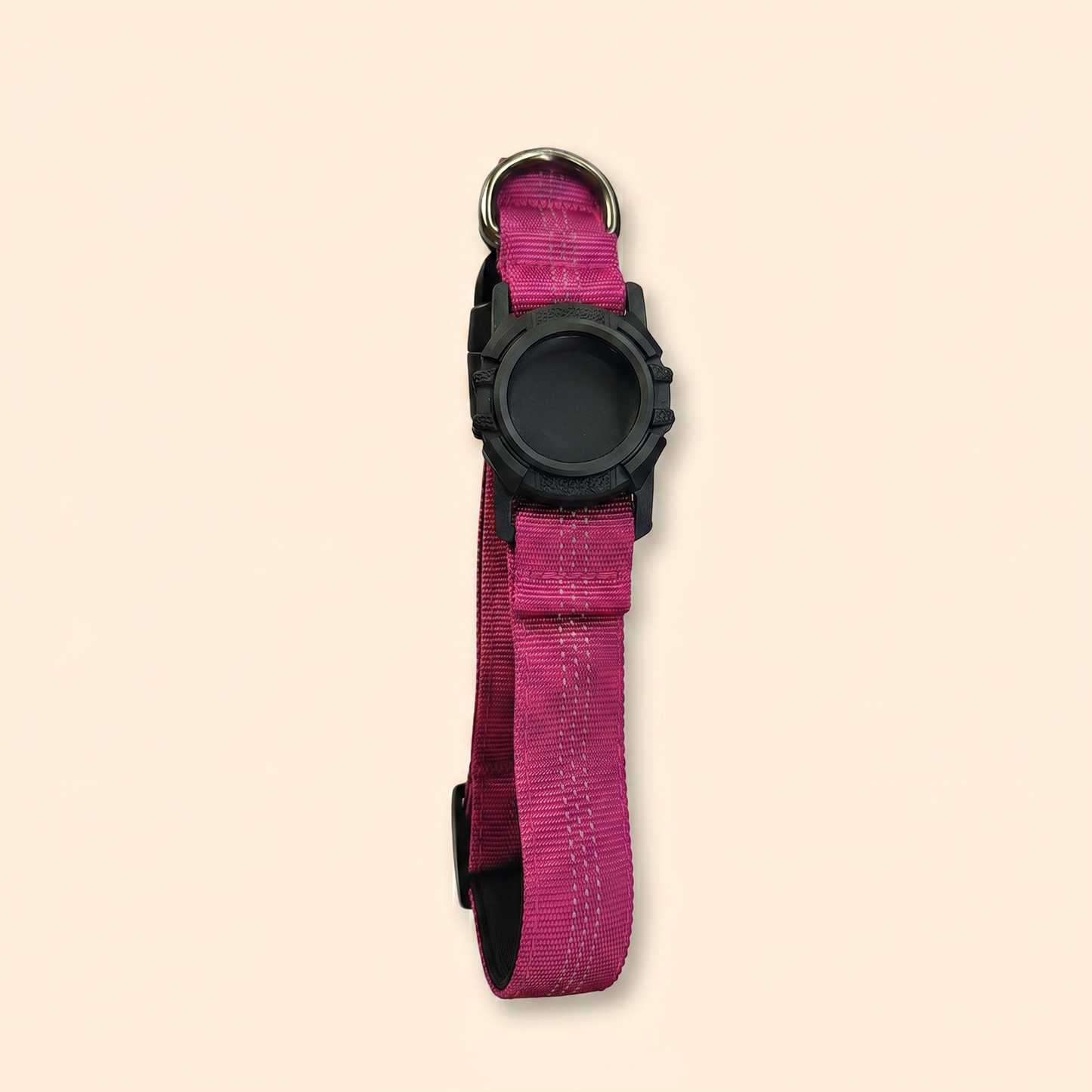 AirTag-Compatible Dog Collar — Rose Red