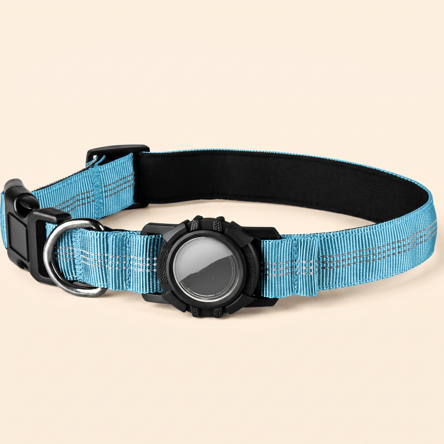 AirTag-Compatible Dog Collar — Sky Blue