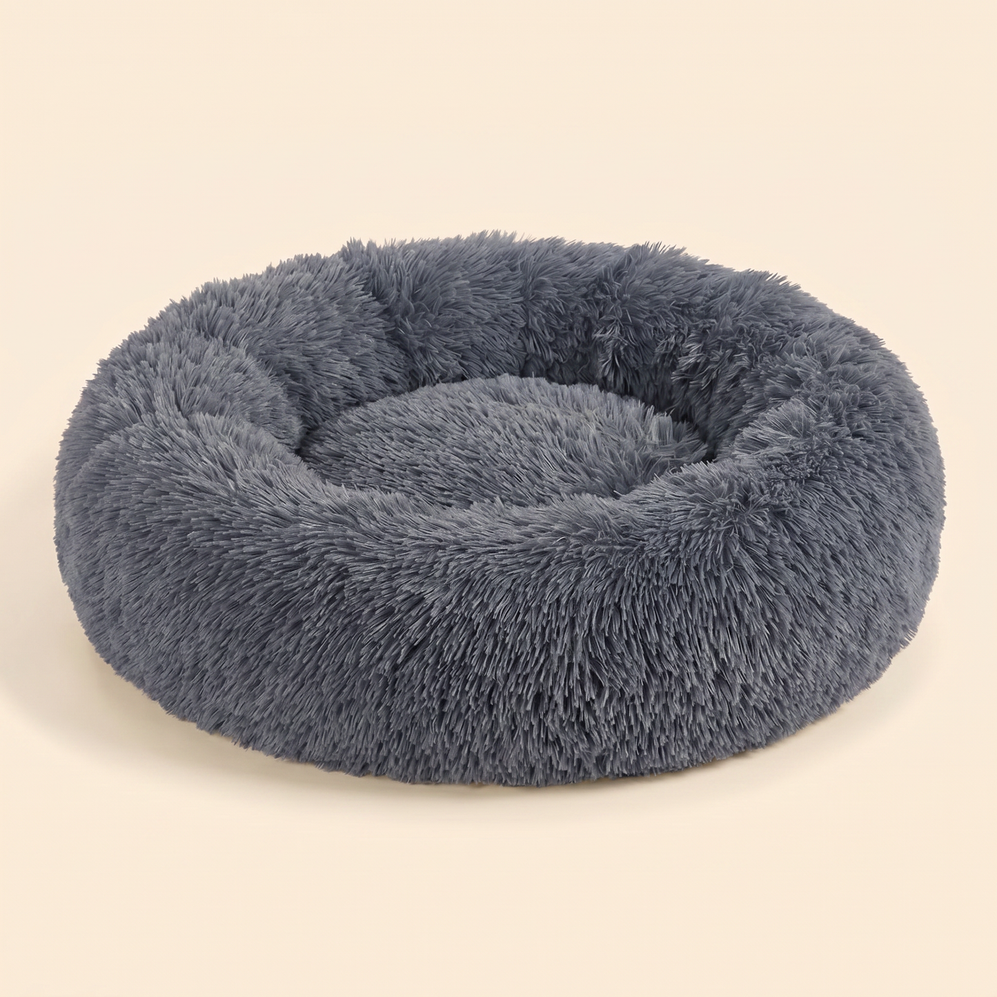 Calming Donut Dog Bed — Dark Gray