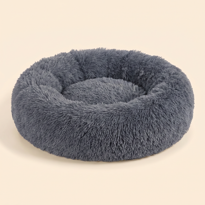 Calming Donut Dog Bed — Dark Gray