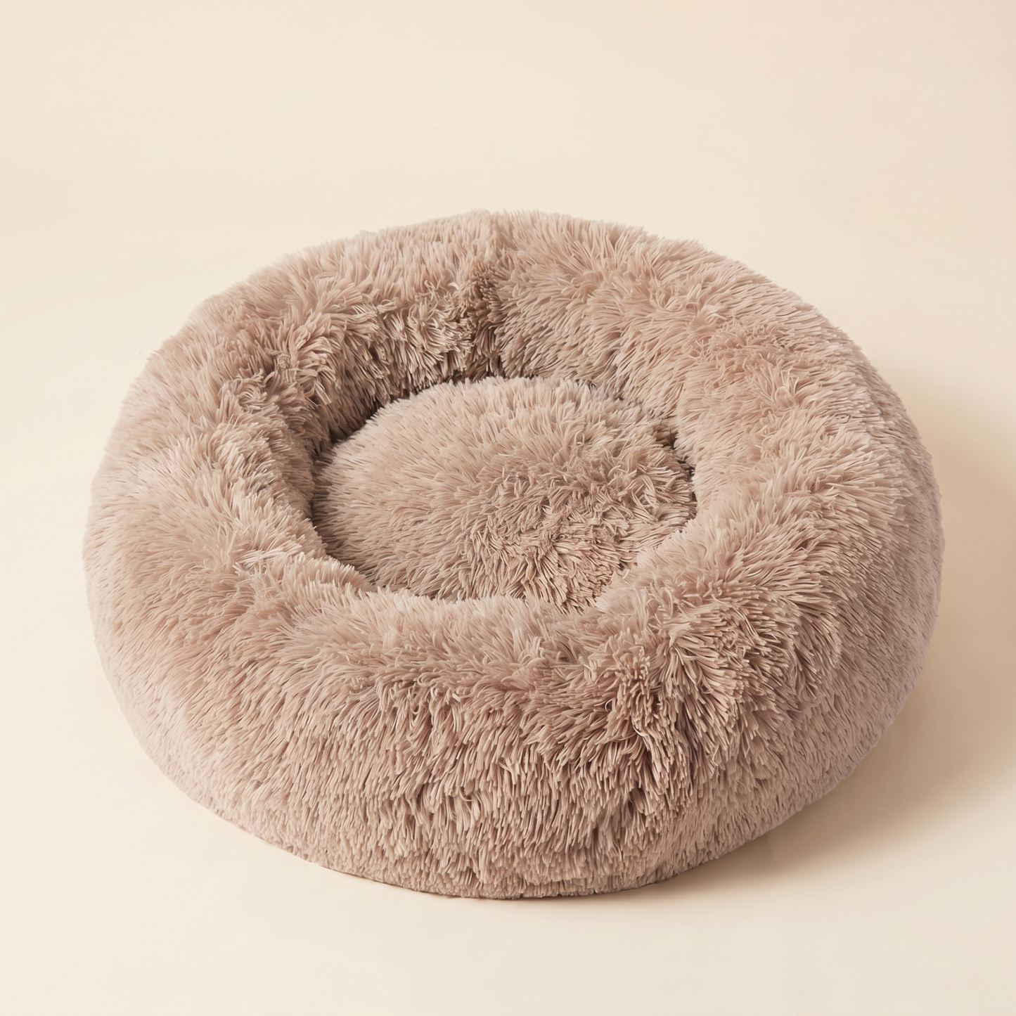 Calming Donut Dog Bed — Khaki