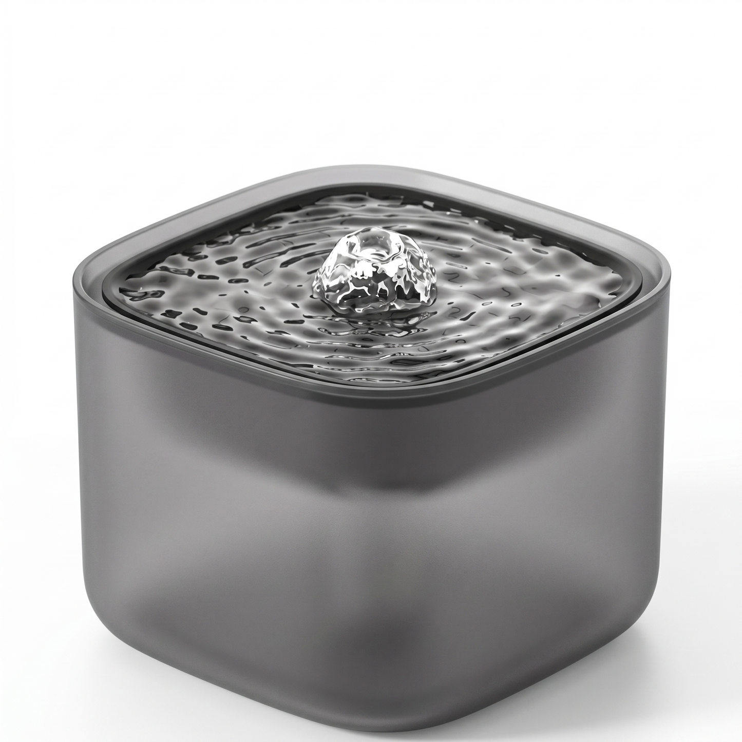 Smart Filtered Pet Water Fountain — Smoky Gray