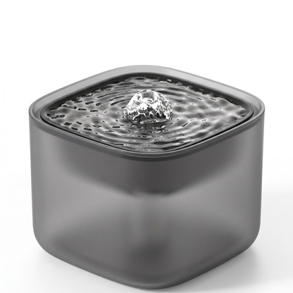 Smart Filtered Pet Water Fountain — Smoky Gray