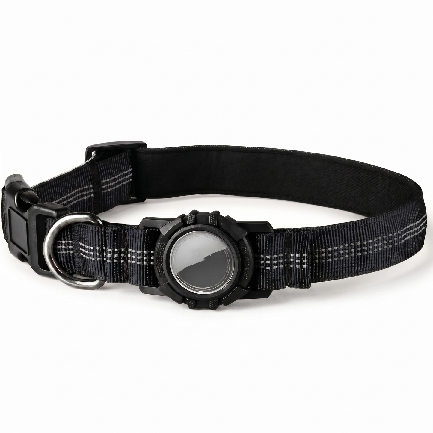 AirTag-Compatible Dog Collar — Black