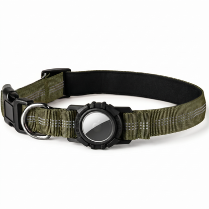 AirTag-Compatible Dog Collar — Green