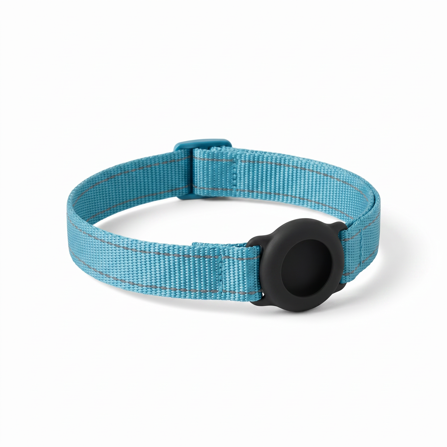 AirTag-Compatible Dog Collar — Lake Blue